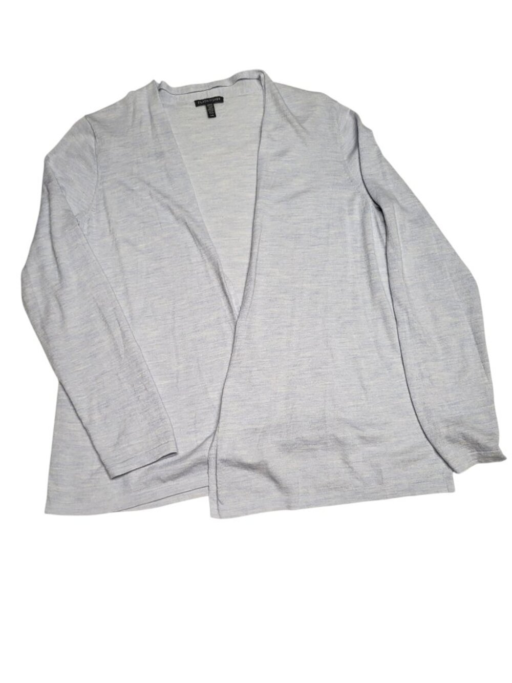 Eileen Fisher Slouchy Open Front Cardigan Italian Yarn Size Large Light Blue